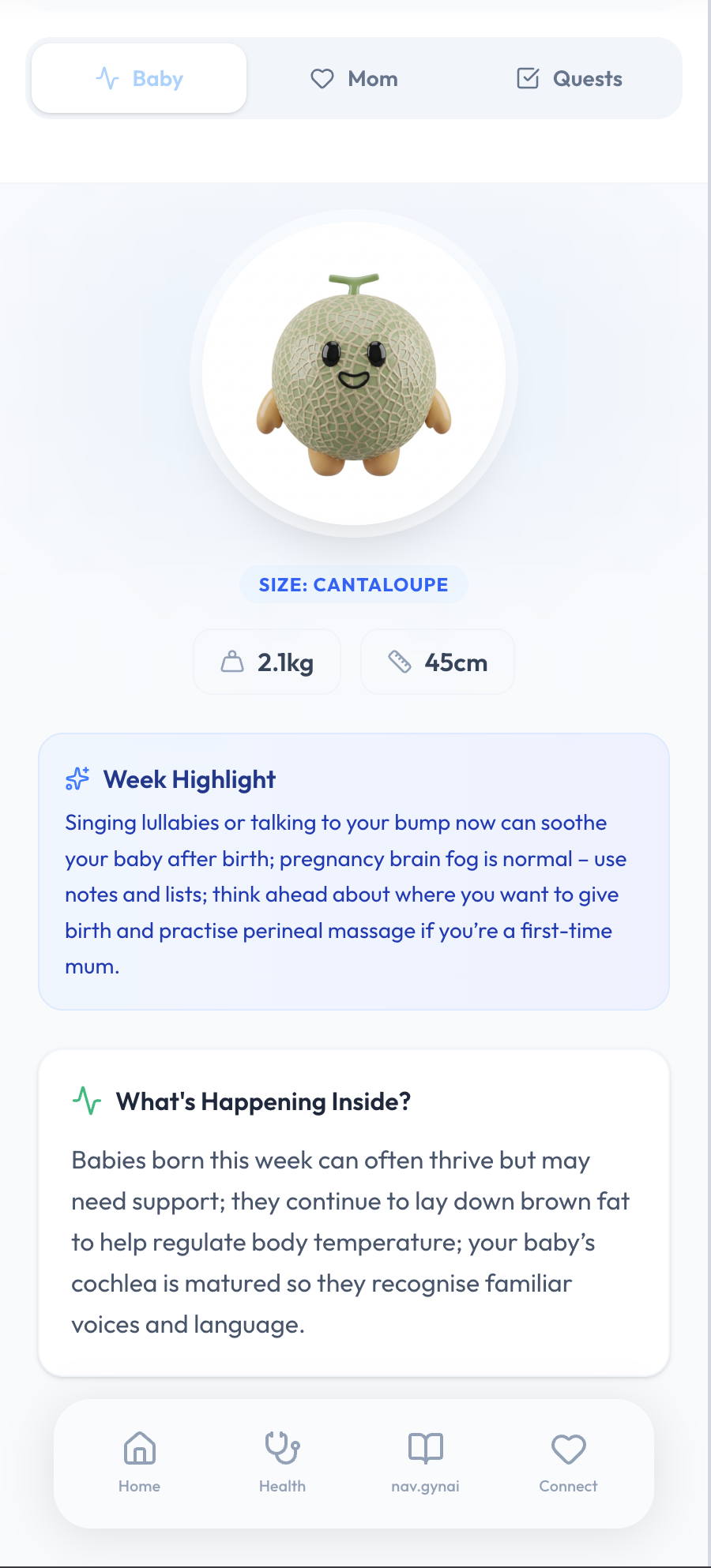 Baby Development Screen