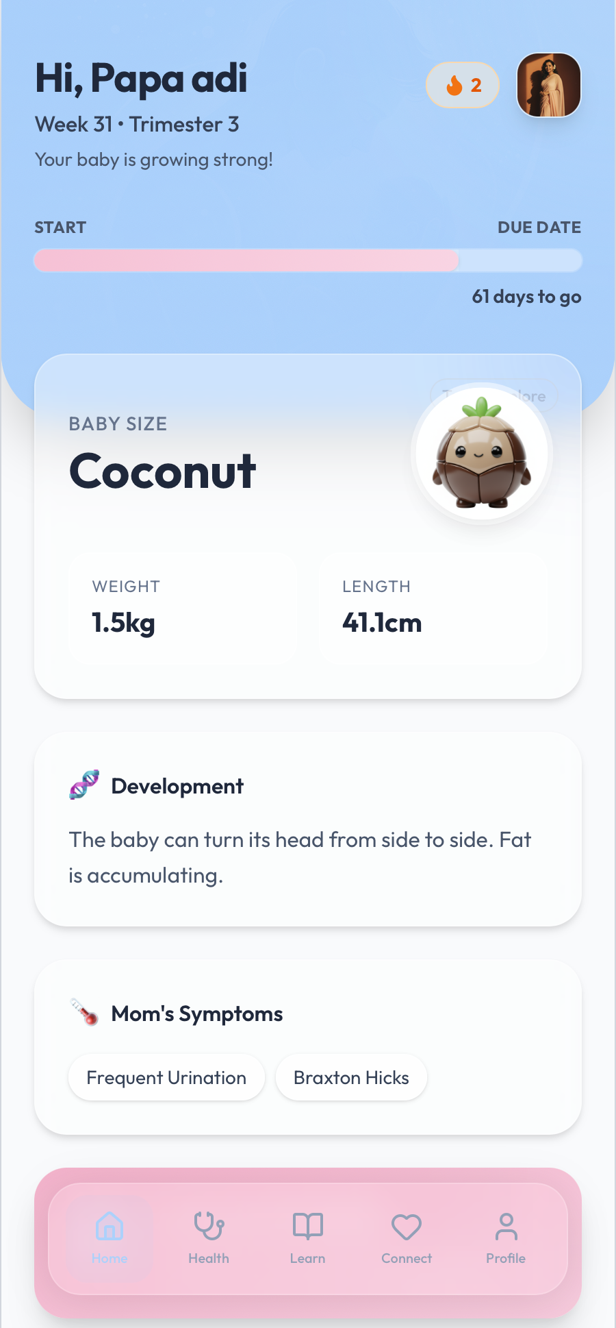 Dads Journey Dashboard Pregnancy